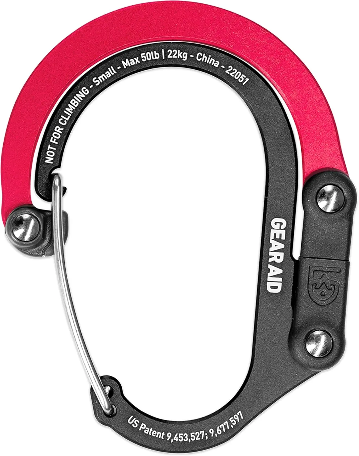 GEAR AID HEROCLIP (Small) Carabiner Gear Clip and Hook, for Hanging Bags, Purses, Lanterns, Strollers, Tools, Helmets, Water Bottles, and More