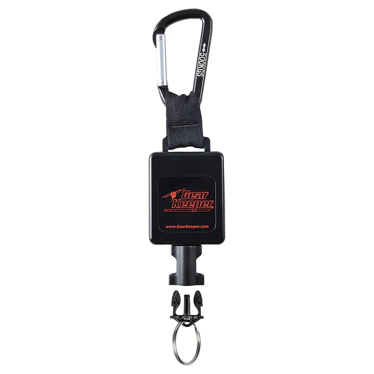 Gear Keeper Large Flashlight Retractor With 3” AL Carabiner - Flashlight Holder With HD Snap Clip - Ideal First Responder, Police, Military & FireFighter Accessories - 32” Extension - USA Made