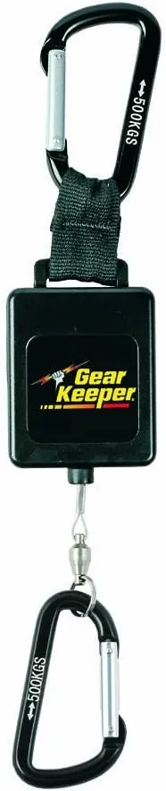 Gear Keeper RT3-4568 Retractable Instrument Tether with Aluminum Carabiner - Heavy Duty Retractable Tool Tether with Carabiner - 80 Pounds Breaking Strength - 68oz Retraction Force - 16in Extension