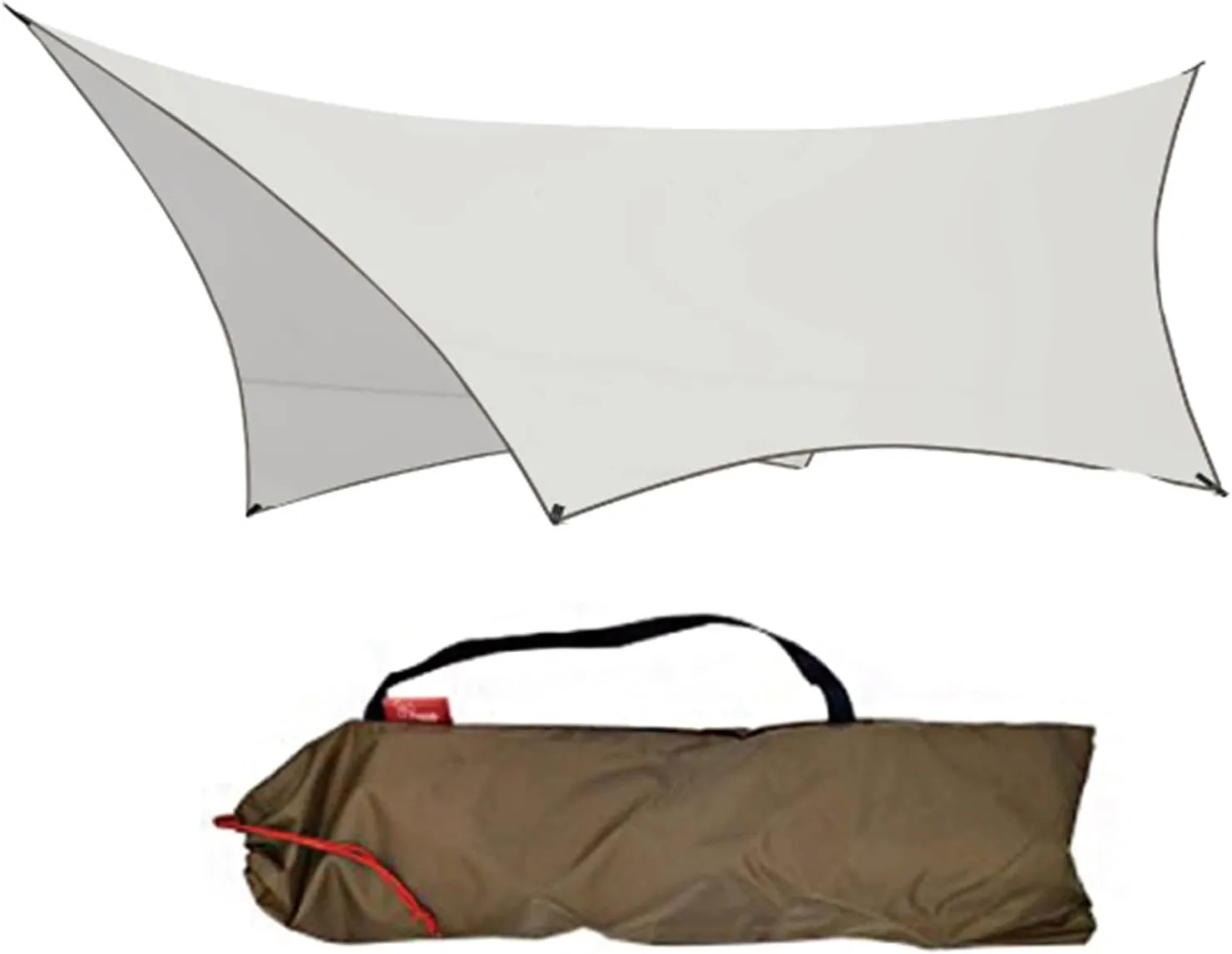 GIBZ Camping Tent Tarp Shelter Waterproof Windproof Lightweight Durable Rainfly Shelter for Snow Beach Camping Outdoor Travel White 360×420cm