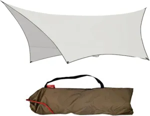 GIBZ Camping Tent Tarp Shelter Waterproof Windproof Lightweight Durable Rainfly Shelter for Snow Beach Camping Outdoor Travel White 360×420cm