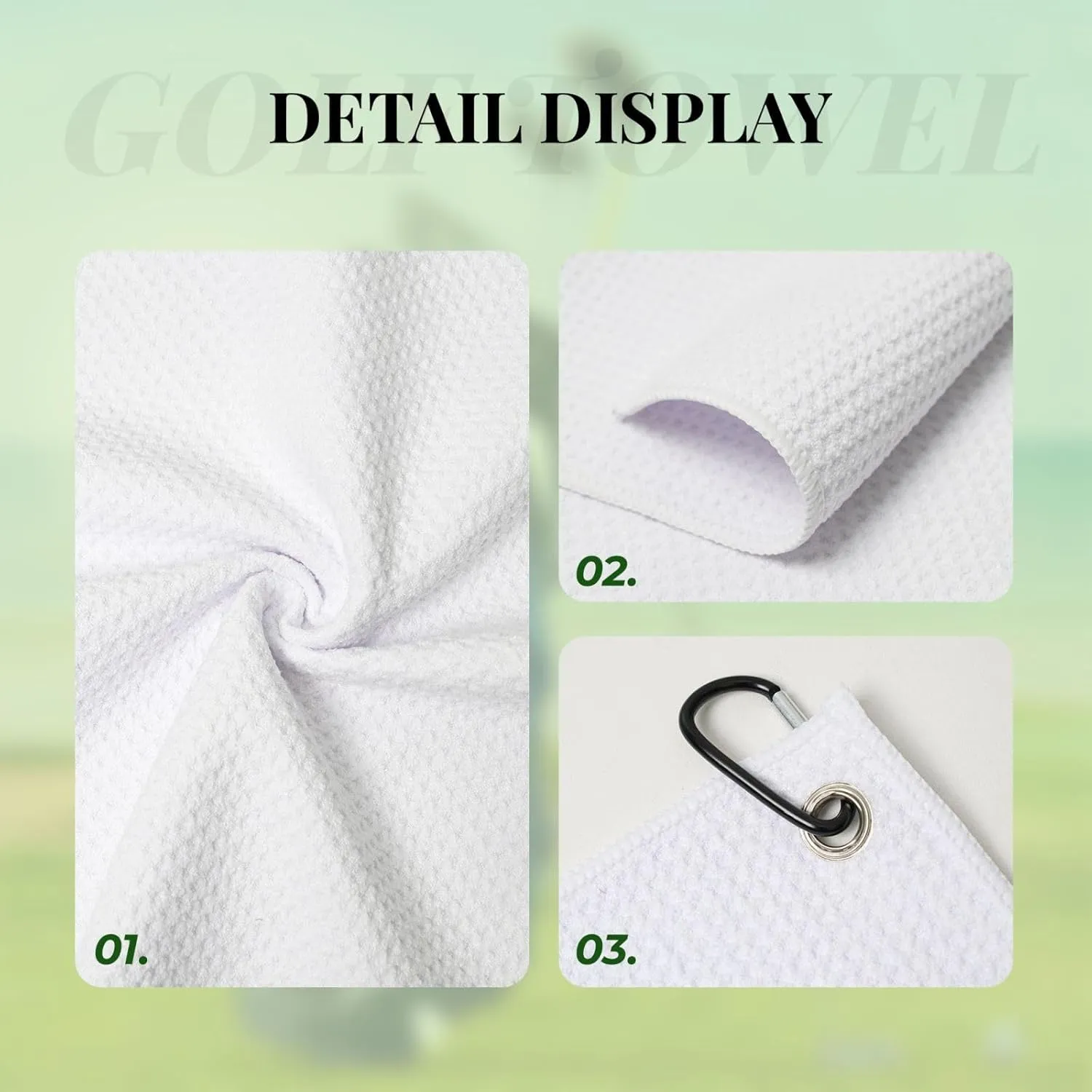 Golf Towel 24"X16" with Carabiner Clip for Golf Bag Towel Gift for Golfer Men Women-Halloween Mummy