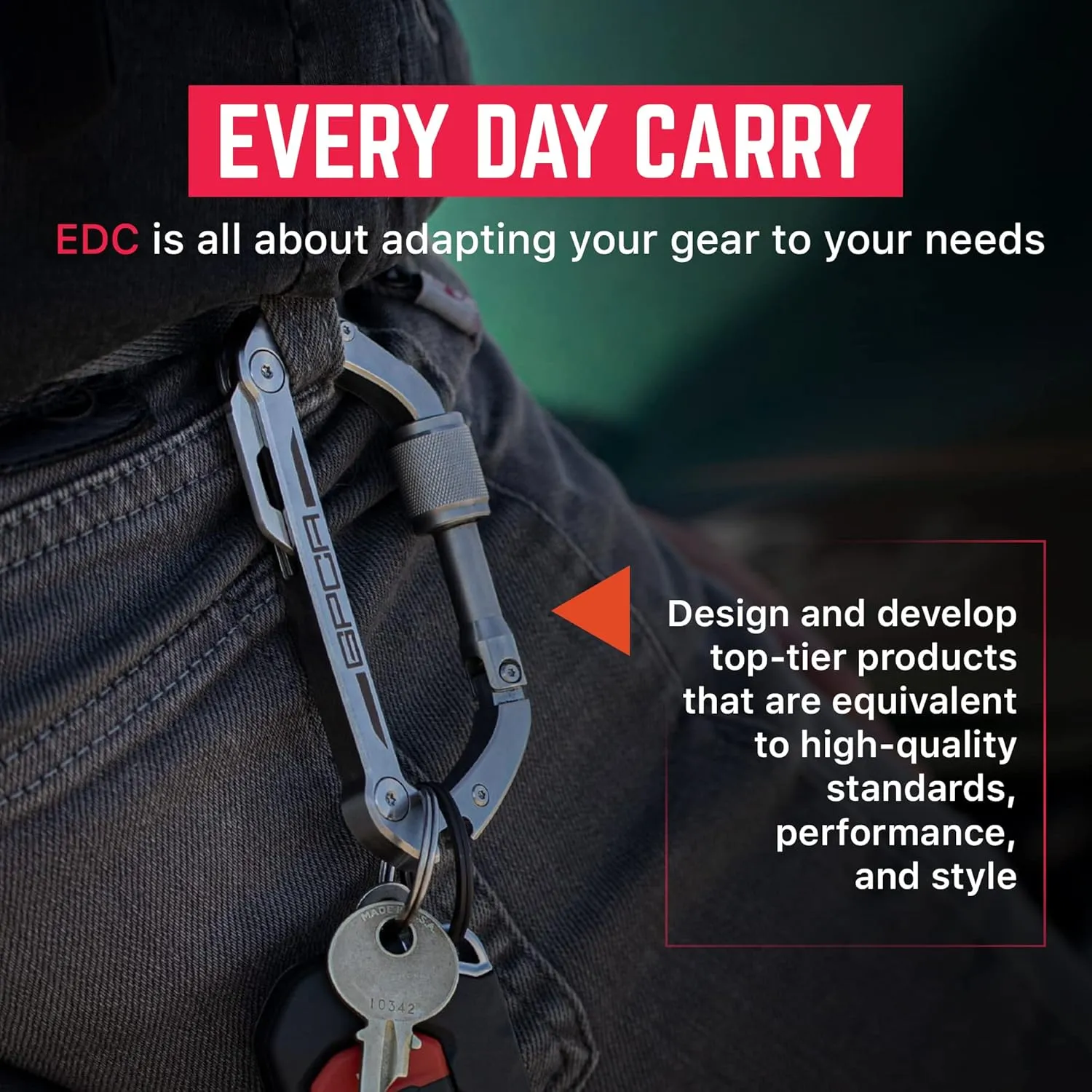 GPCA Carabiner Keychain Clip, Key Organizer, Key Ring, car Key Holder, Multi Tool EDC Gear with Bottle Opener