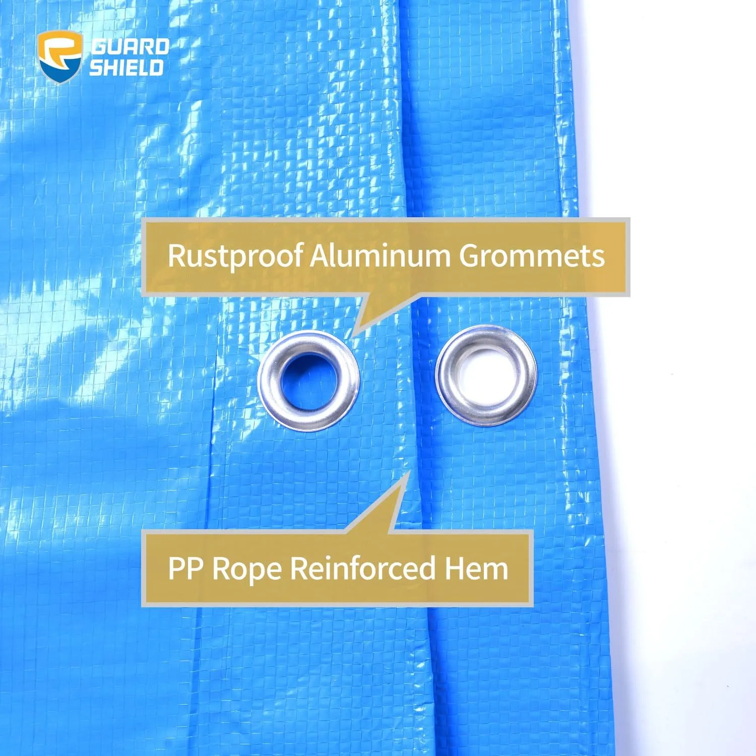 GUARD SHIELD Blue Tarp Waterproof 30x30 Feet Medium Duty All Purpose Poly Tarps Cover 7mil