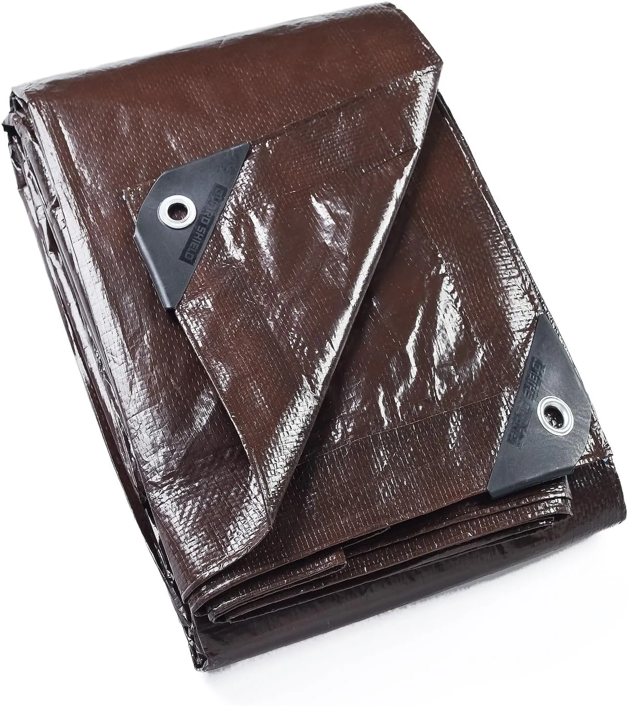 GUARD SHIELD Brown Tarp 20x30 Feet Waterproof Tarps Lightweight Camping Tarp Outdoor Multi Purpose Poly Cover 6mil