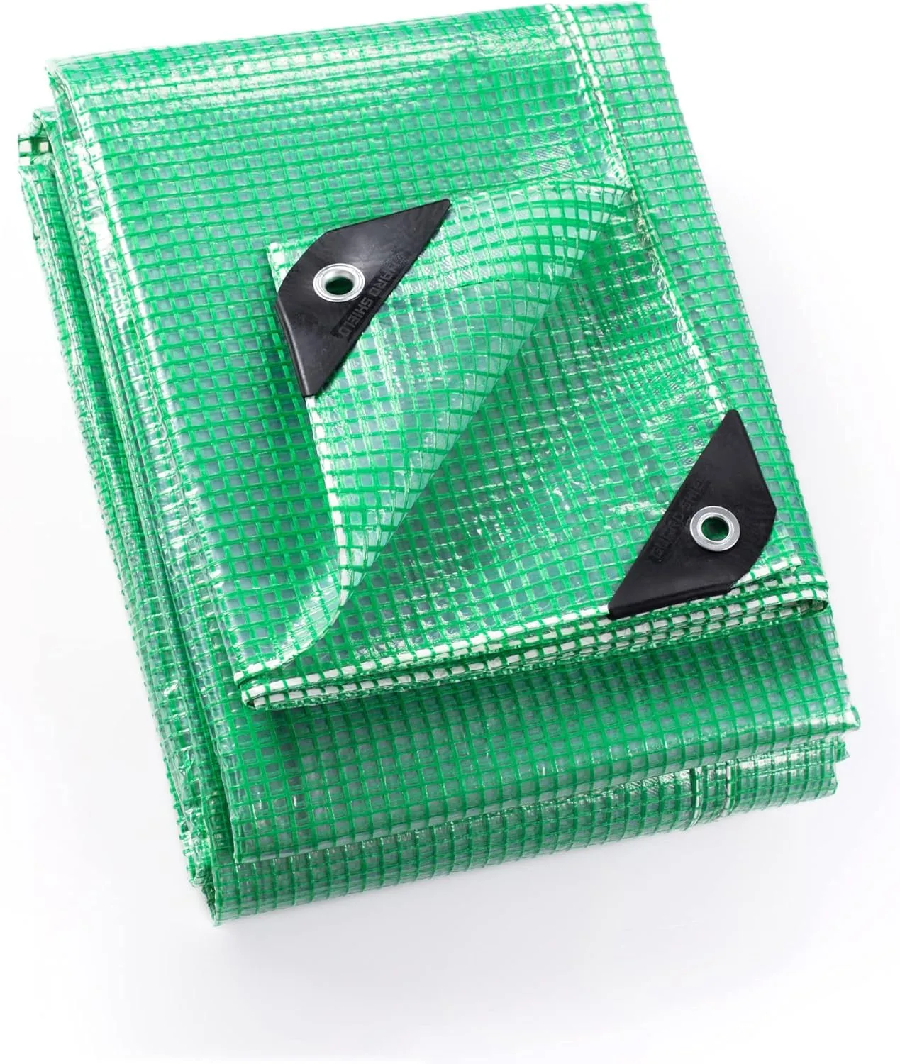 GUARD SHIELD Clear Green Tarp Heavy Duty 10x12 Feet Waterproof for Greenhouse Outdoor Garden Poly Cover UV Resistant 3x3 Weave 10mil