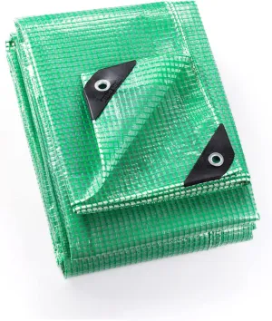 GUARD SHIELD Clear Green Tarp Heavy Duty 8x20 Feet Waterproof for Greenhouse Outdoor Garden Poly Cover UV Resistant 3x3 Weave 10mil