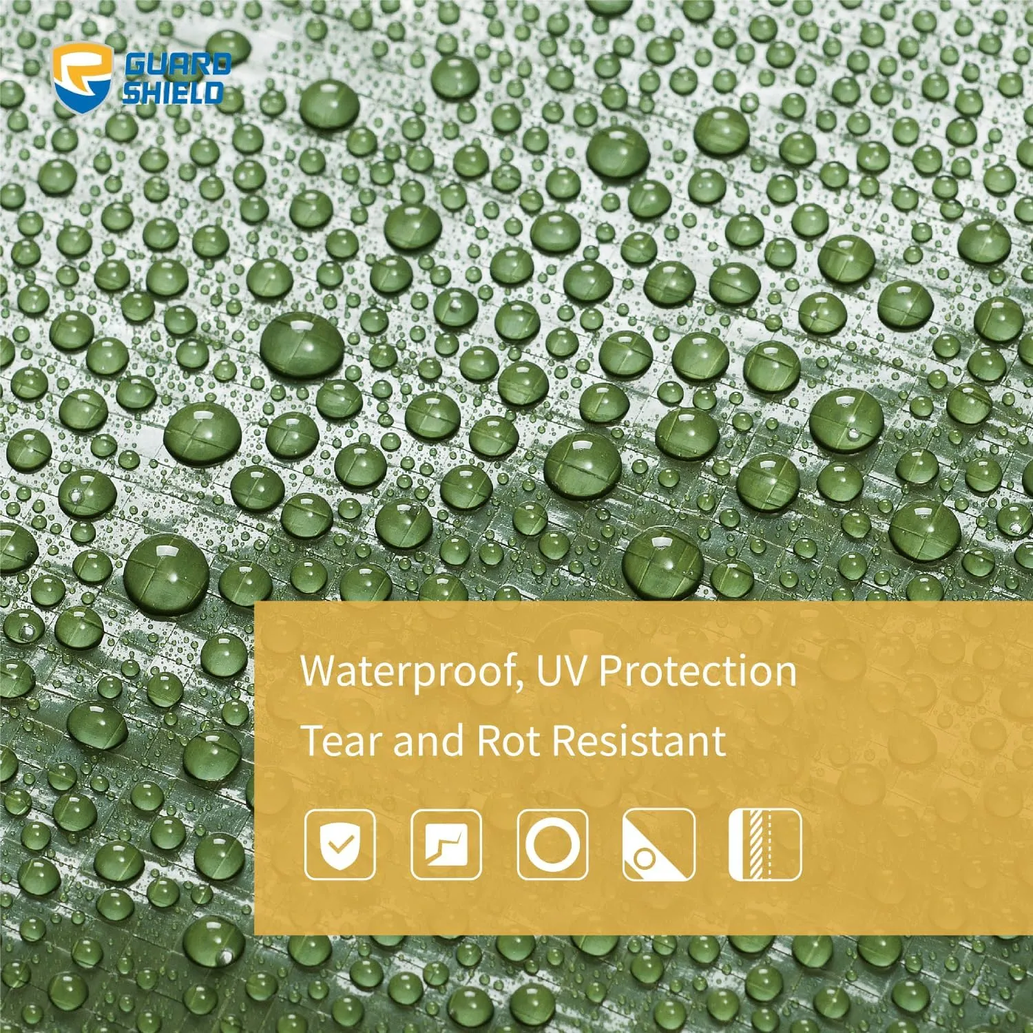GUARD SHIELD Green Tarp Waterproof 20x25 Feet Medium Duty All Purpose Poly Tarps Cover 7mil