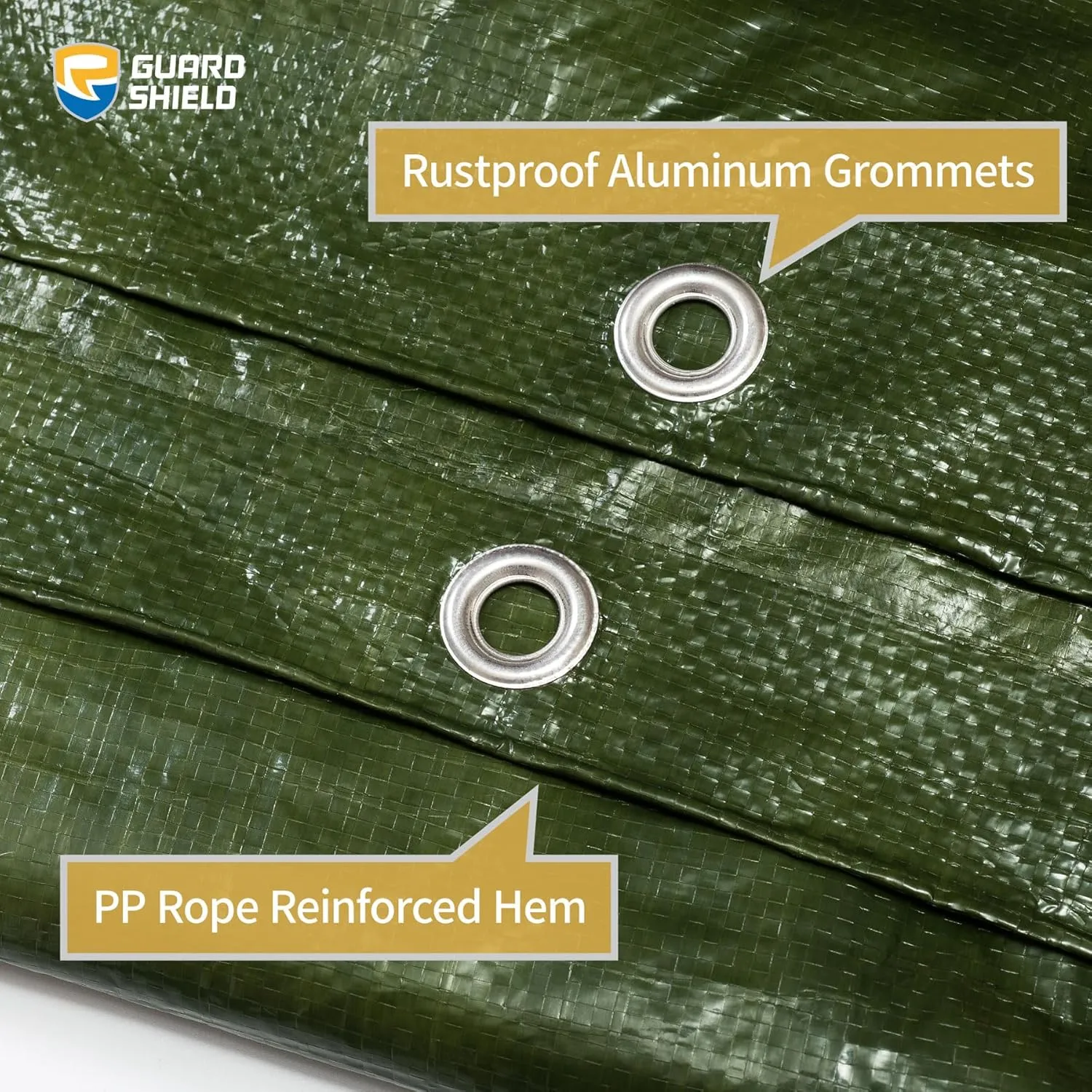 GUARD SHIELD Green Tarp Waterproof 20x25 Feet Medium Duty All Purpose Poly Tarps Cover 7mil