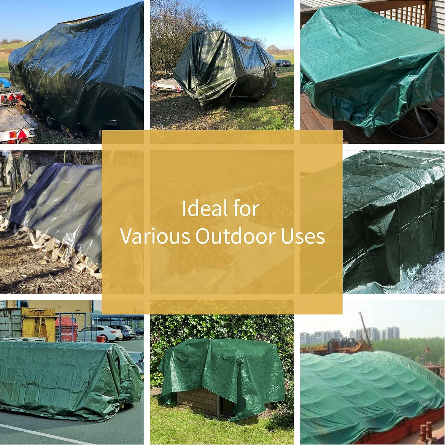 GUARD SHIELD Green Tarp Waterproof 20x30 Feet Medium Duty All Purpose Poly Tarps Cover 7mil
