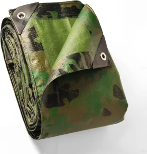 GUARD SHIELD Heavy Duty Camo Tarp Camouflage Tarps Waterproof 12x20 Feet Poly Cover 10mil