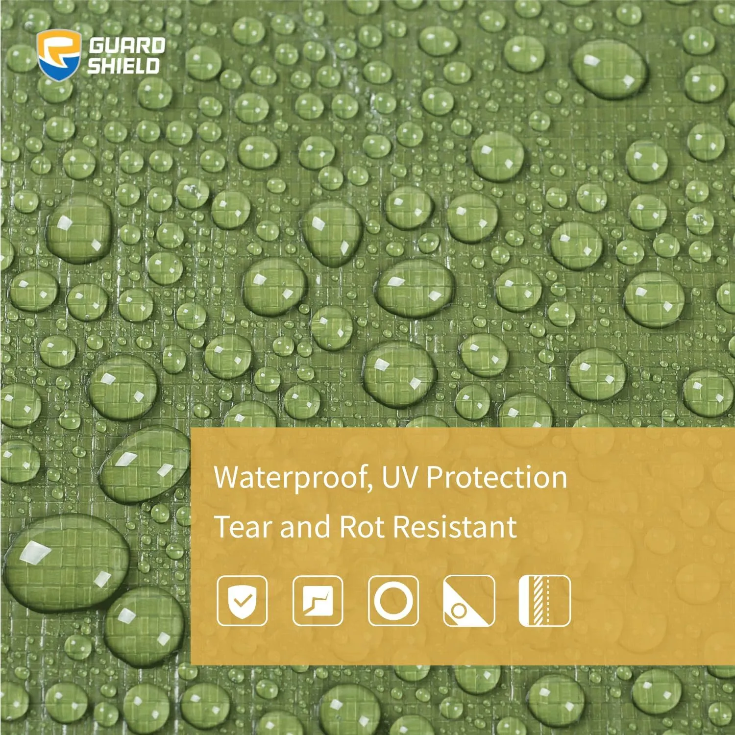 GUARD SHIELD Heavy Duty Tarp 20x40 Feet Green Multi Purpose Thick Waterproof Poly Tarp Cover 10mil
