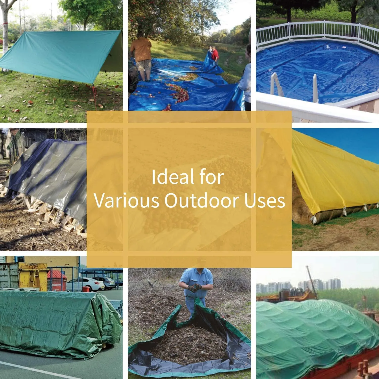 GUARD SHIELD Heavy Duty Tarp 20x40 Feet Green Multi Purpose Thick Waterproof Poly Tarp Cover 10mil