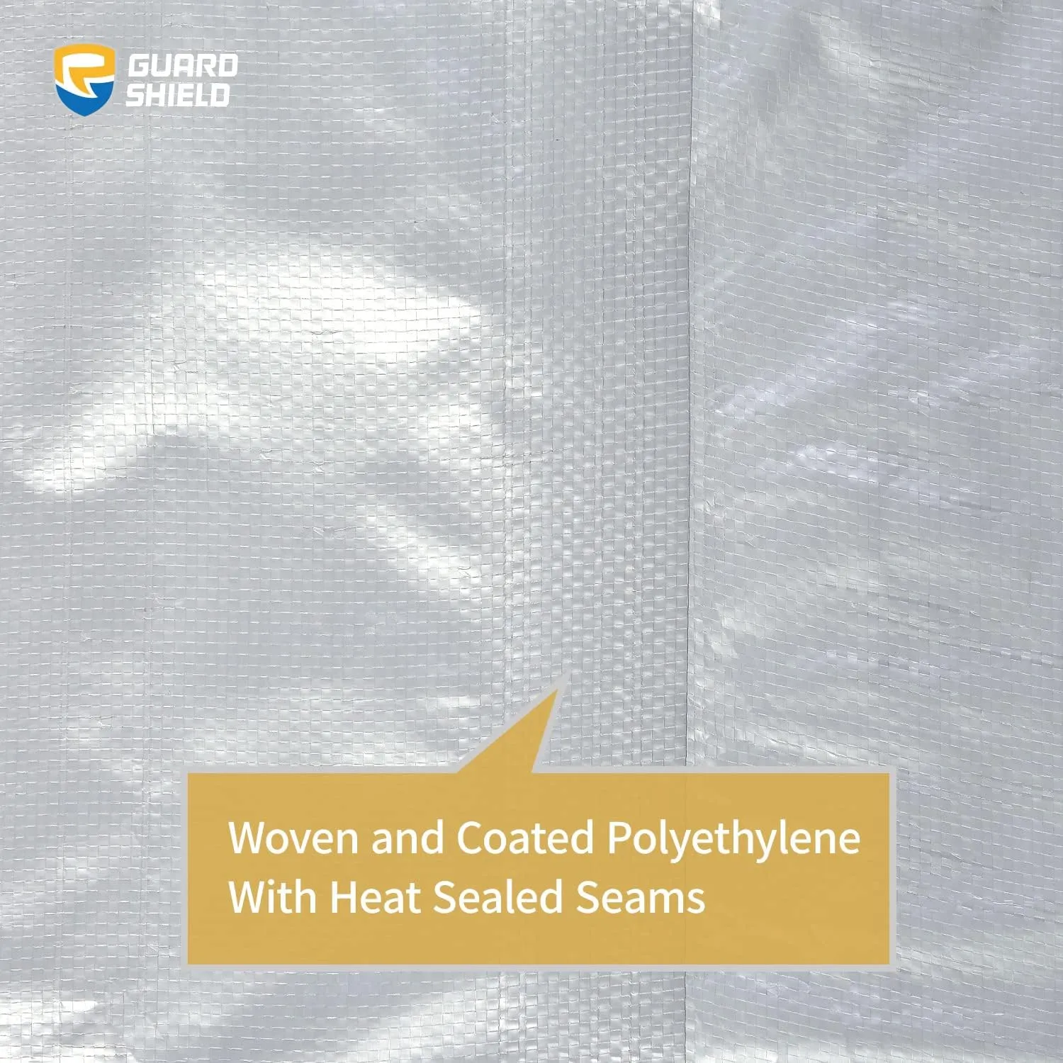 GUARD SHIELD Silver/Black Tarp Waterproof 15x15 Feet Medium Duty All Purpose Poly Tarps Cover 7mil