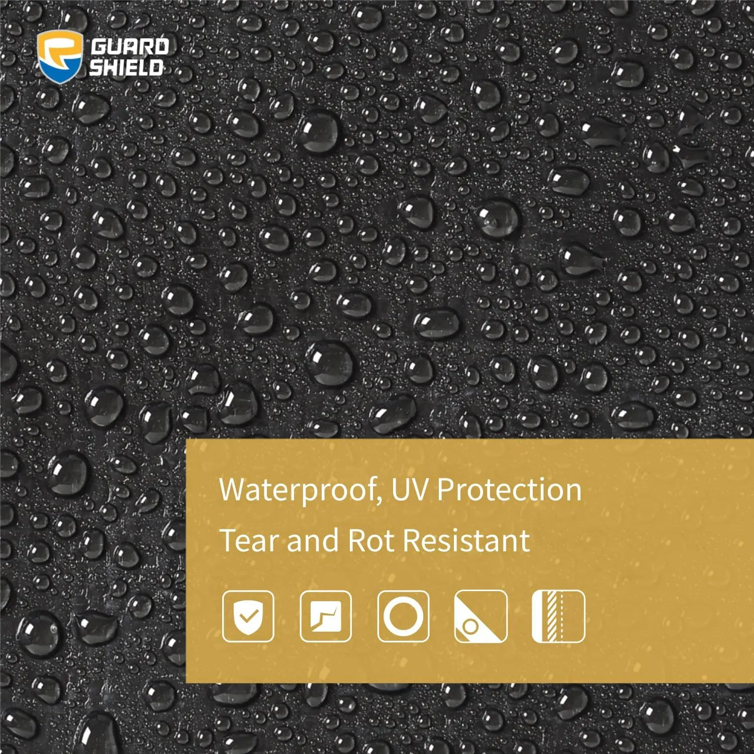 GUARD SHIELD Super Heavy Duty Black/Silver Ploy Tarp Cover 20x20 Feet Waterproof Tarps 16mil Thick UV and Tear Resistant Tarpualin