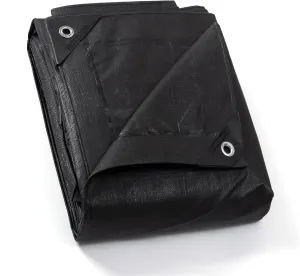 GUARD SHIELD Tarp Waterproof Heavy Duty Matte Black Tarp 12x16 Feet Large UV Resistant Tarps Cover Outdoor 11mil