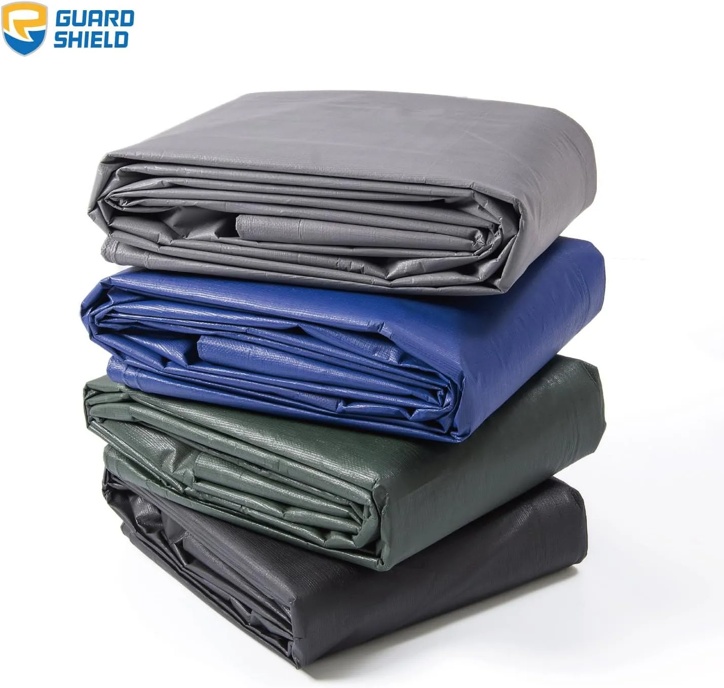 GUARD SHIELD Tarp Waterproof Heavy Duty Matte Black Tarp 12x16 Feet Large UV Resistant Tarps Cover Outdoor 11mil