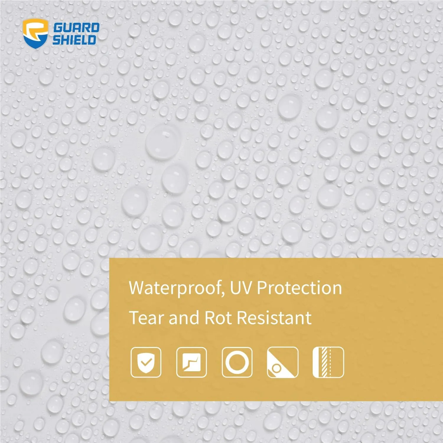 GUARD SHIELD White Tarp 10x12 Feet Medium Duty All Purpose Poly Tarps Cover 7mil
