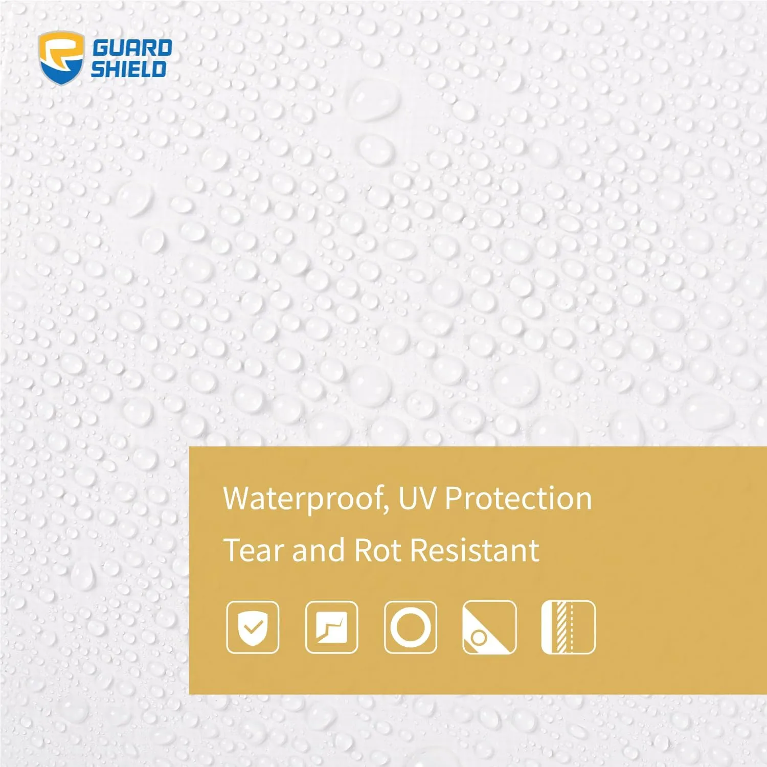 GUARD SHIELD White Tarps Heavy Duty Waterproof 16x20 Feet Large Thick Tarp Cover 12mil