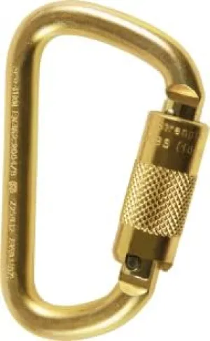 H-129 4.3X 2.7X 0.75 in. Steel D Carabiner Twist Lock Gate