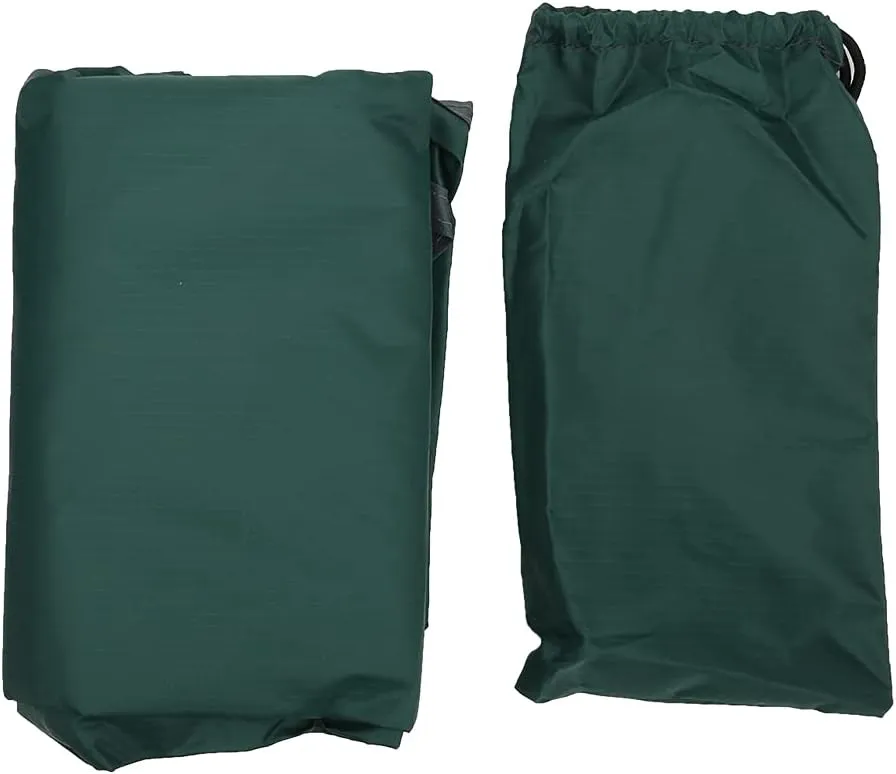 Hammock Awning, Water Proof Camping Ground Mat Tent Double Fabric 210T Polyester for Outdoor Activities (Dark Green)