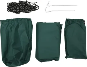 Hammock Awning, Water Proof Camping Ground Mat Tent Double Fabric 210T Polyester for Outdoor Activities (Dark Green)