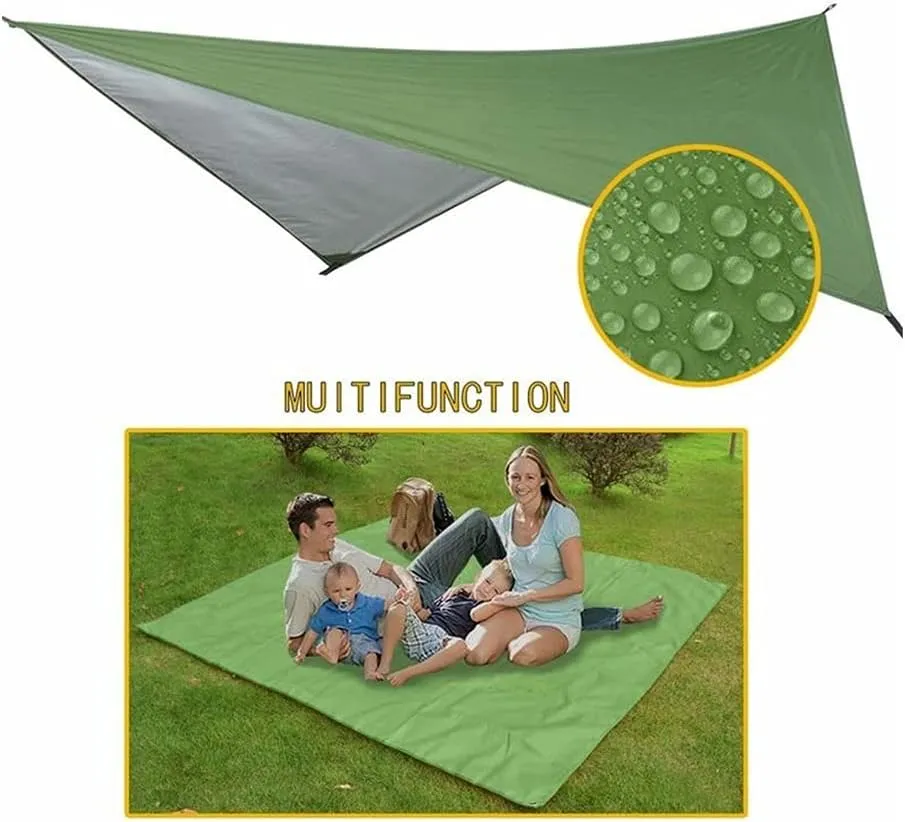 Hammock Camping Hammock Mosquito Net and Hammock Canopy Portable Nylon Hammock Rain Fly Tree Straps for Hiking Camping Survival Travel Swing