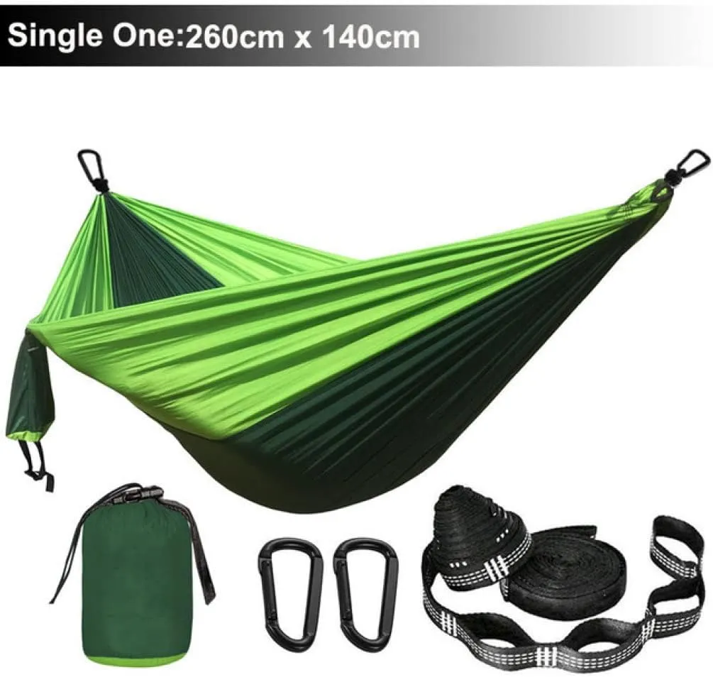 Hammock Parachute Hammock with Hammock Straps and Black Carabiner Camping Survival Travel Outdoor Beach Hiking Gear Backpacking Hammock for Outdoor Camping and Picnic