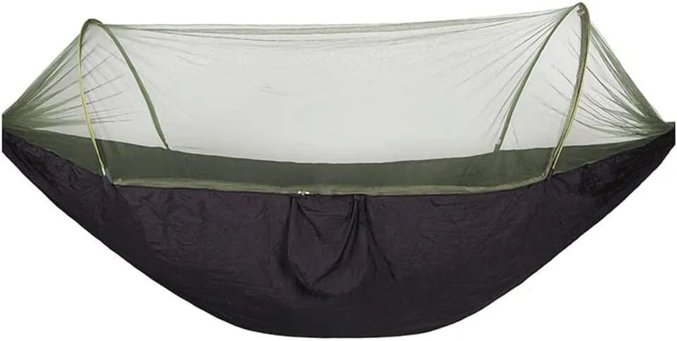 Hammock Portable Outdoor Parachute Hammocks Camping Hammock with Mosquito Net Camping Stuff for Hiking Backpacking Tree Jungle for Outdoor Camping and Picnic