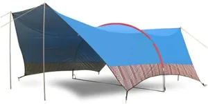 Hammock Rain Fly Tent Tarp, Large Waterproof Camping Tarp Shelter Protection Tent Tarp for Camping Hiking Backpacking Outdoor Adventure Sun Shelter, Folding Pergola Canopy,4
