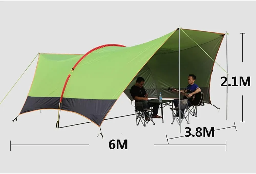 Hammock Rain Fly Tent Tarp, Large Waterproof Camping Tarp Shelter Protection Tent Tarp for Camping Hiking Backpacking Outdoor Adventure Sun Shelter, Folding Pergola Canopy,4