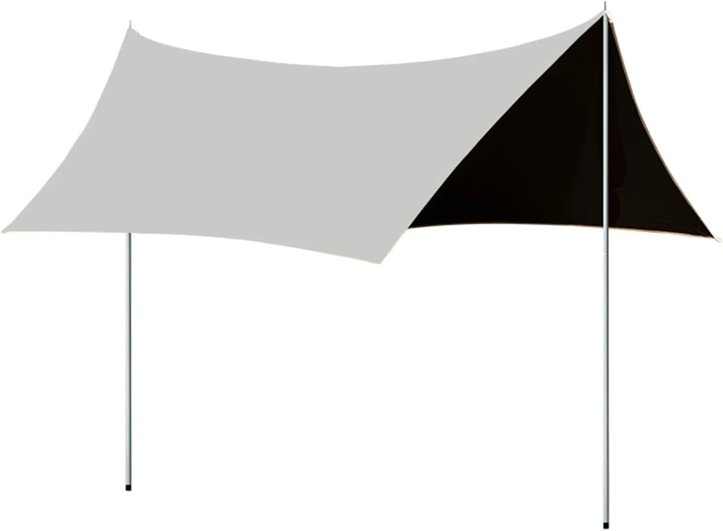 Hammock Rain Fly Waterproof Camping Tent Tarp 4 X 3m with 8 Ground Nails & 8 Windproof Ropes Backpacking Tarp Ultralight Waterproof Anti-UV Suitable for Camping Picnic Hammock, Beige