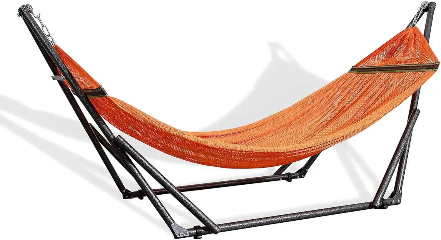 Hammock with Collapsible Steel Stand Carrying Case Portable Adjustable, Perfect for Camping Beach Summer Patio EZ Daze Foldable