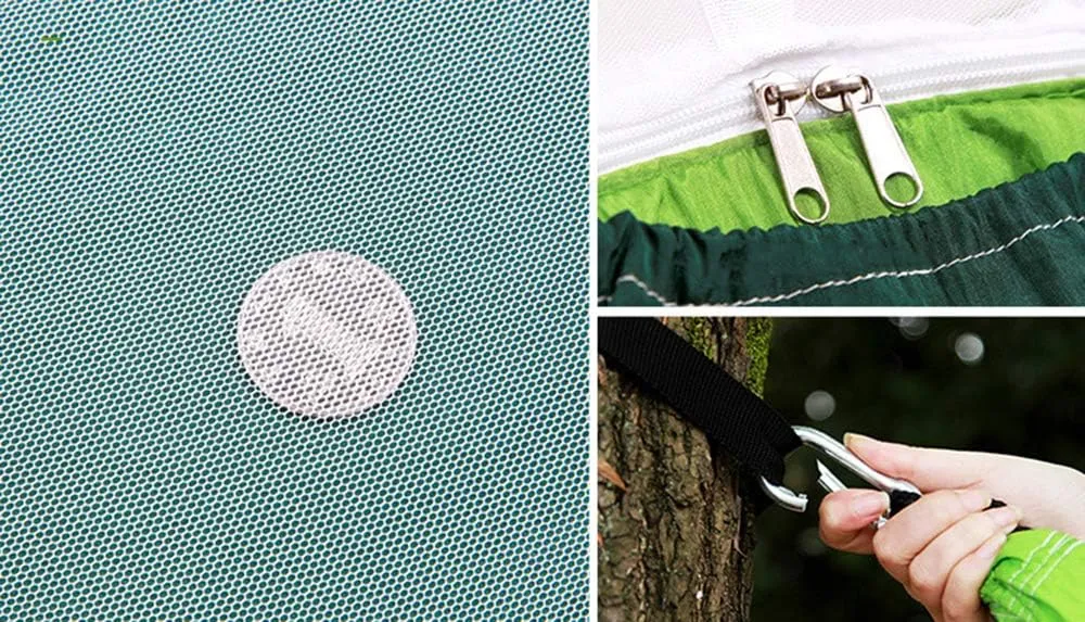 Hammock with Mosquito Net, Double Camping Hammocks Bug Net Portable and Lightweight for Backpacking Hiking Travel Outdoor