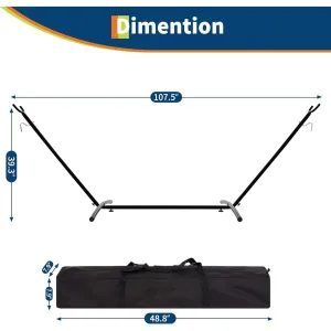 Hammock with Stand for Outside, 2-Person Outdoor Portable Hammock, 500lb Capacity   Waterproof Carry Bag