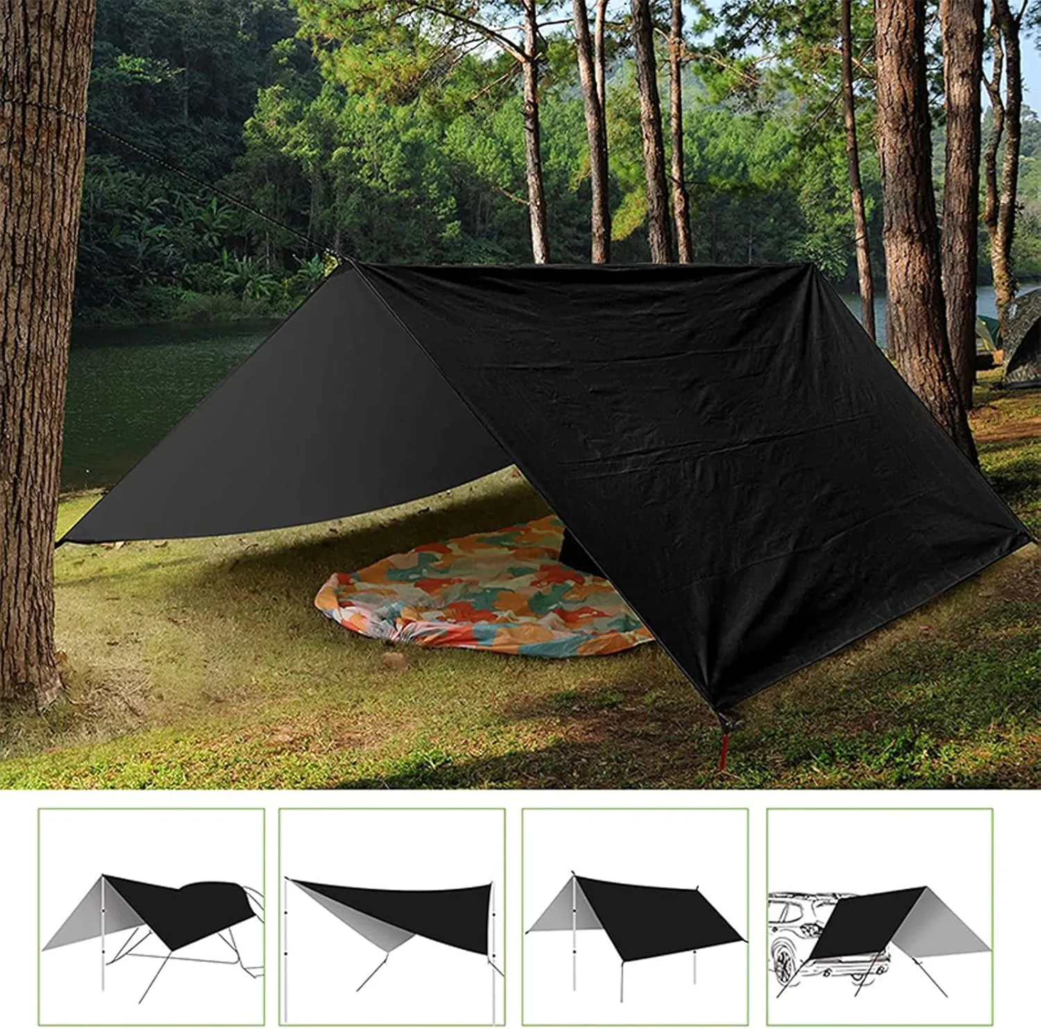 Hammocks Camping Hammock Portable Hammocks 1-2 People with Mosquito Net Nylon Hammock with 2 Carabiners for Outdoor Hiking Backpacking Outdoor Hammock