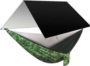 Hammocks Camping Hammock Portable Hammocks 1-2 People with Mosquito Net Nylon Hammock with 2 Carabiners for Outdoor Hiking Backpacking Outdoor Hammock