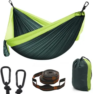 Hammocks for Outside 2 Person Heavy Duty, Hammocks for Trees Chair, Hammock Camping with Net, Quick Dry Hammock, for Backyard, Porch, Outdoor and Indoor Use