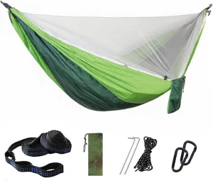Hammocks Hammock Camping with Bug Net/Netting Portable Nylon Parachute Hammocks for Outdoor Indoor Backpacking Survival Travel
