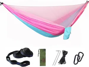 Hammocks Hammock Camping with Bug Net/Netting Portable Nylon Parachute Hammocks for Outdoor Indoor Backpacking Survival Travel