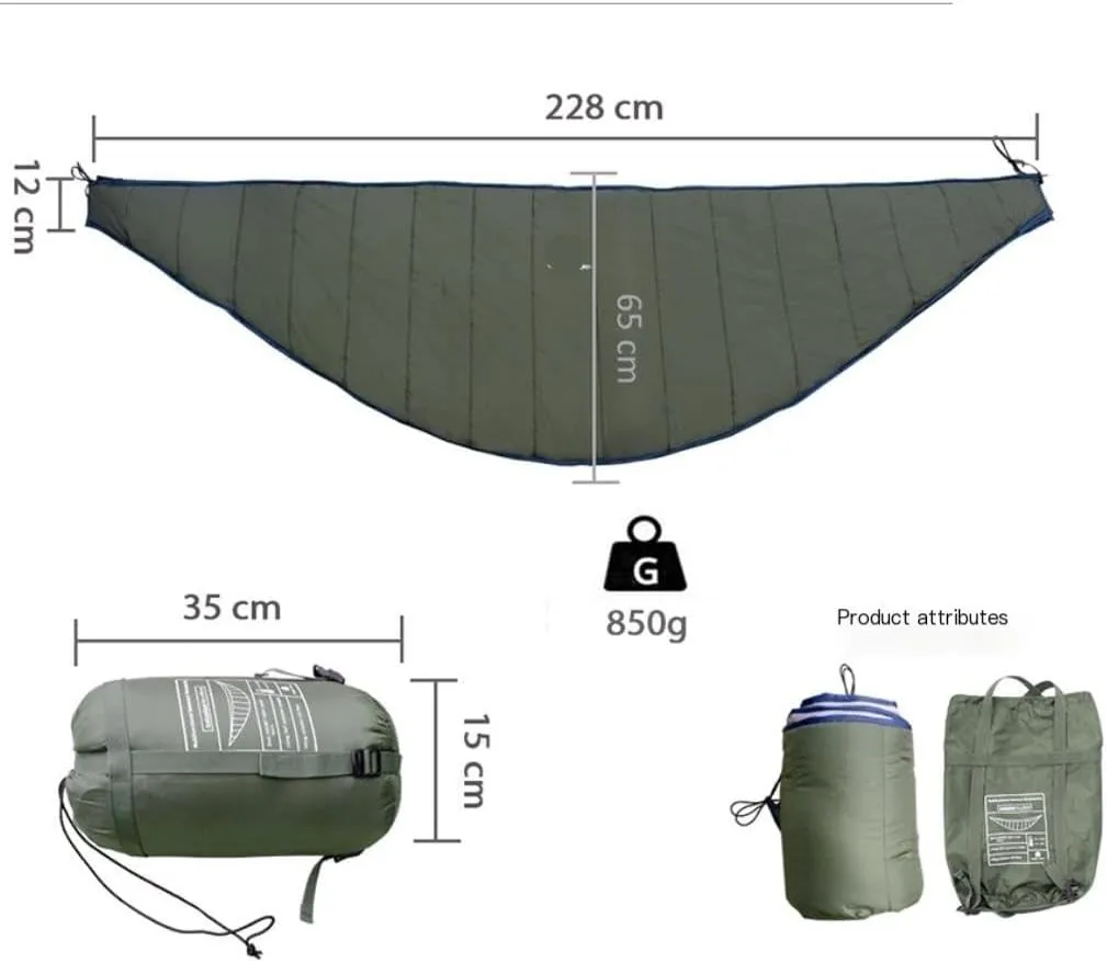 Hammocks Lightweight Nylon Outdoor Hammock Quilt Portable Single Waterproof Camping Double Hanging Chair Warm Camping Hammocks