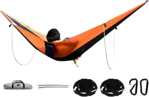 Hammocks Outside - Travel Hammocks Outside, Heavy-Duty Hammocks | Portable Families Parachute Hammock, Waterproof Nylon Lightweight Outdoor Supplies for Garden Yard Camping Beach Hiking Fishing BBQ