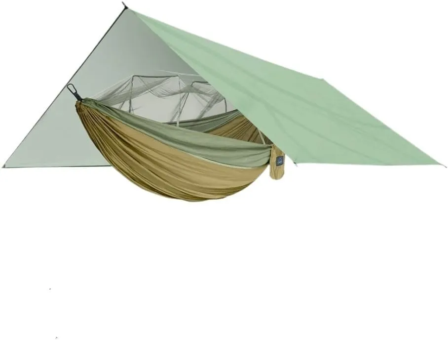 Hamock Outdoor Mosquito Net Hammock Anti-Mosquito Canopy Tent Set Waterproof Portable Sunshade Camping Outdoor Hanmock(Yellow,Small)