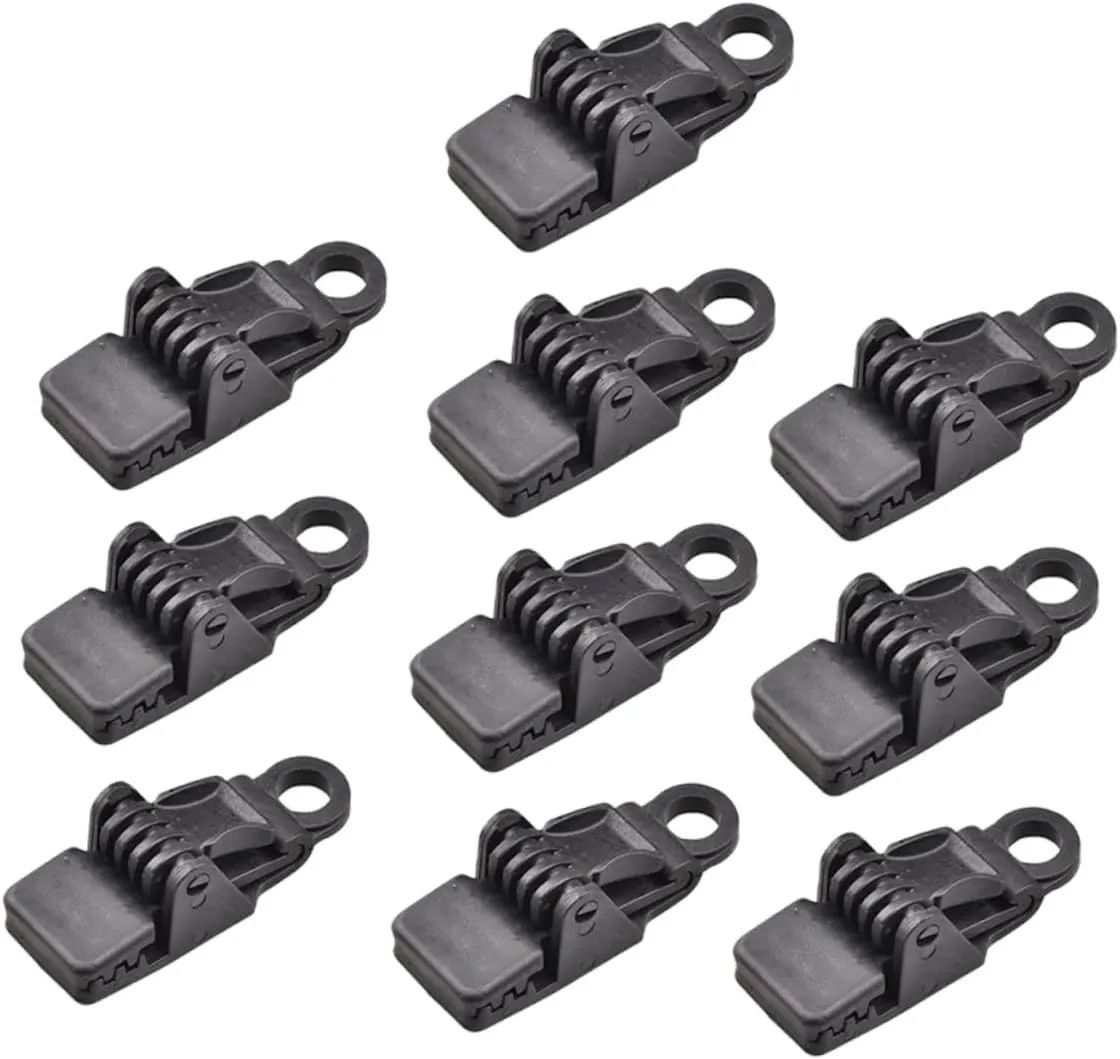 HANABASS Outdoor Tent Fastener Clip Heavy Duty Plastic Tarp Fixing Clamps for Large Tarp Versatile Use