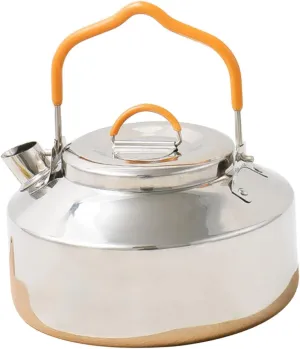 HANABASS Stainless Steel Camping Tea Kettle Lightweight Outdoor Cookware for Boiling Water for Picnics and Hiking Compact Design for Easy Carrying and Safe Use