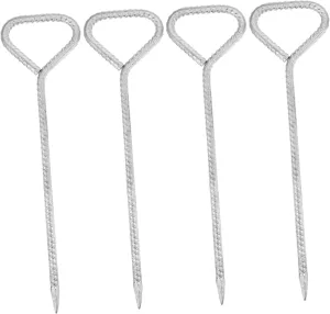 HANABASS Versatile Steel Tent Piles 4pcs Ground Nail for Tents Tarps Outdoor Decor