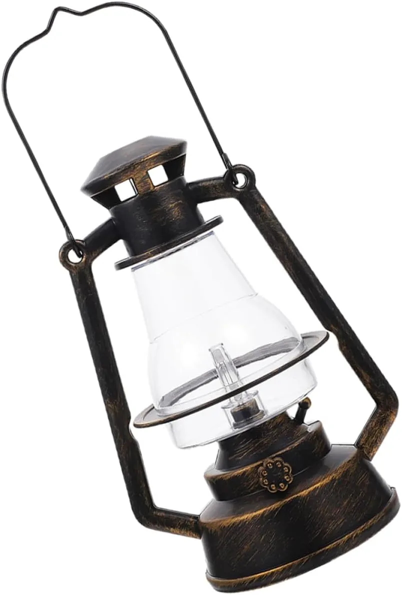 Handheld Camping Light Rechargeable Lantern for Outdoor Camping Lantern Solar Panel Vintage Tent Lamp Hiking Emergency