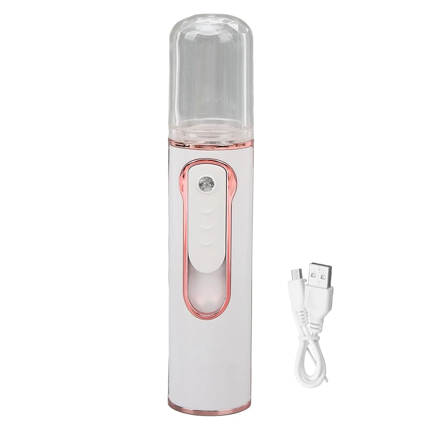 Handy Nano Mist Sprayer, Portable Nano Facial, Mini Facial Steamer, USB Rechargeable Mist Sprayer with 30Ml Visual Water, Face Moisturizing, Hydration Refreshing