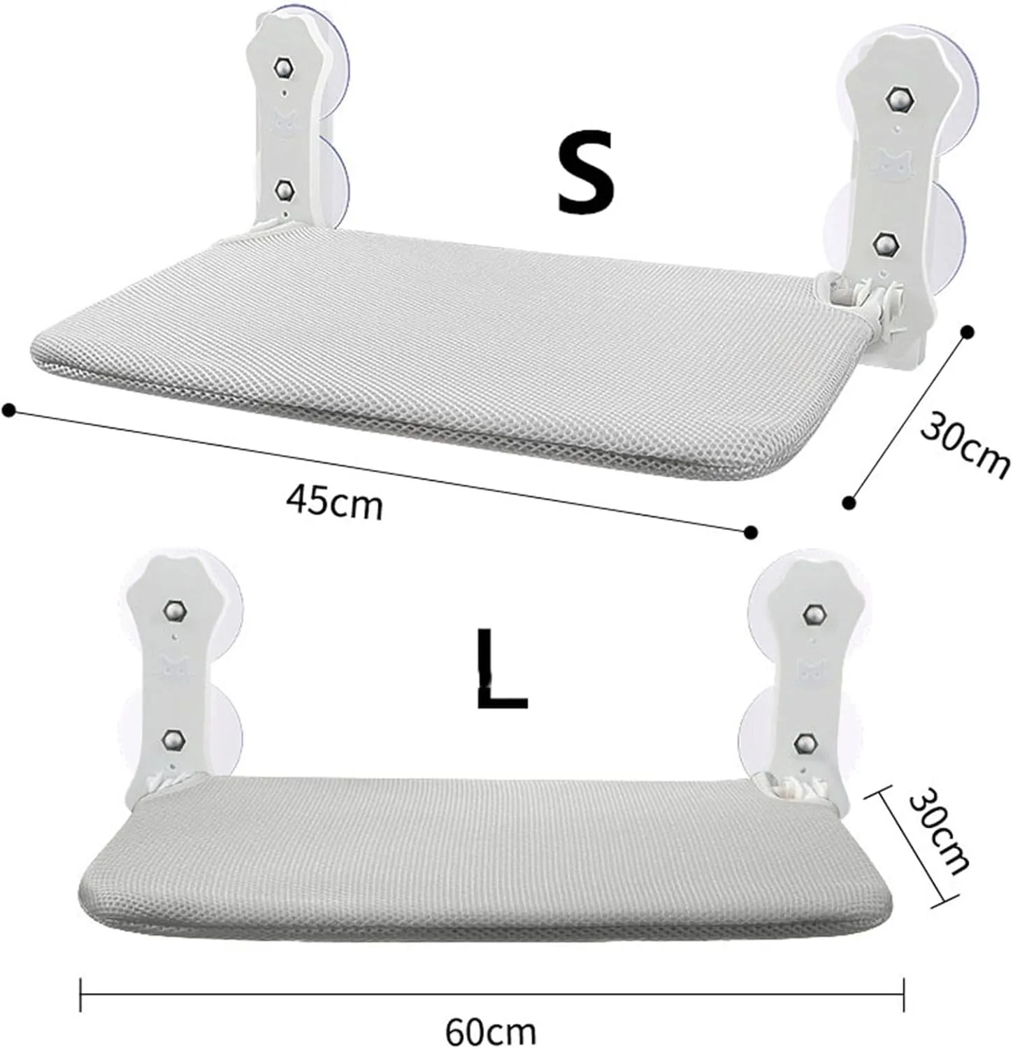 Hanging Pet Bed,Suction Cup Cat Bed, Foldable, Removable and Washable Pet Bed, Window Cat Hammock. (Khaki,Large)