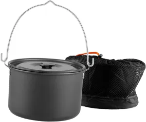Hanging Pot Portable Handle Kettle Camping Pot for Barbecue Trips